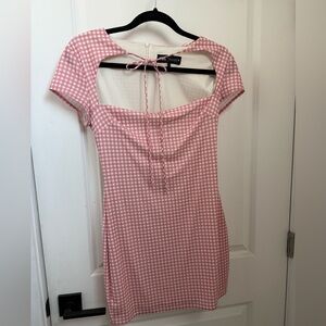 Zara Pink Gingham Mini Dress